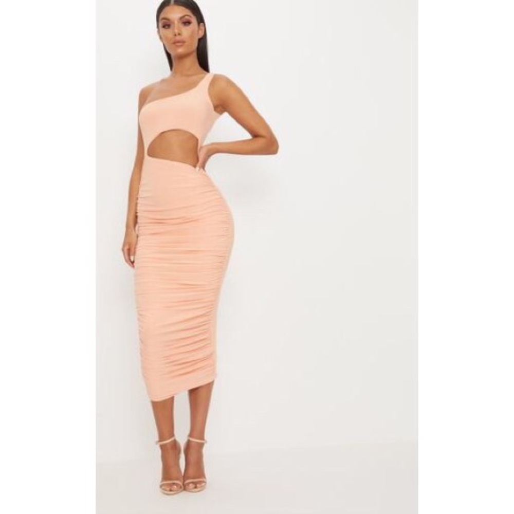NWOT peach toned dress